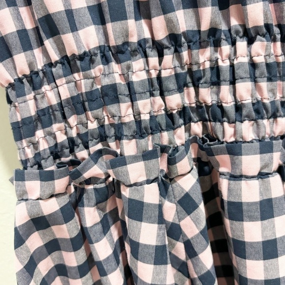 TIFFI Women’s Pink Blue Gingham Check Fit & Flare Short Sleeve Dress Size Small - Picture 4 of 9